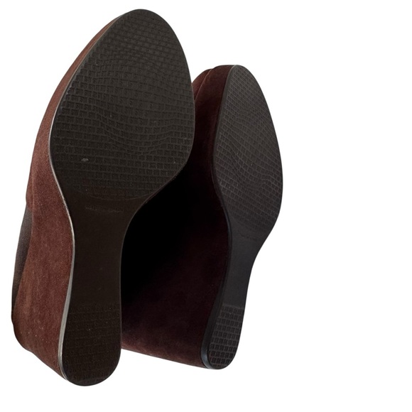 Stuart Weitzman Suede Hiyola Wedge Booties Ankle Boots Brown size 8 - Picture 9 of 11